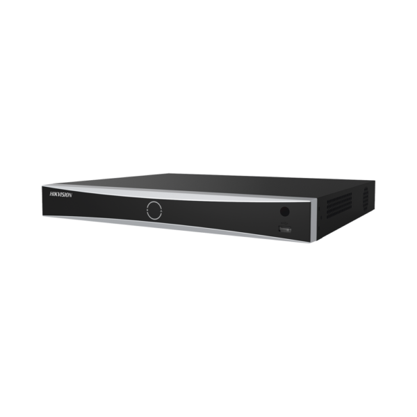 (ACUSENSE / Evita Falsas Alarmas) NVR 12 Megapixel (4K) / Reconocimiento Facial / 8 Canales IP / Base de Datos / 8 Puertos PoE+ / 2 Bahías de Disco Duro / Switch PoE 300 mts Modo Extendido