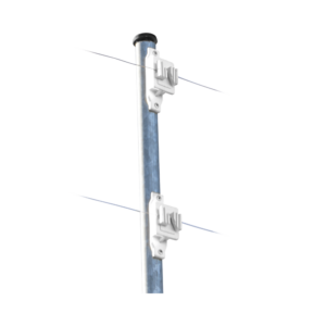 Aislador de Paso Blanco reforzado para cercos eléctricos, resistente al clima extremoso