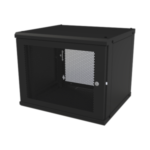 Gabinete de Pared Fijo, Puerta Perforada, con Rack de 19in, 9 Unidades de Rack