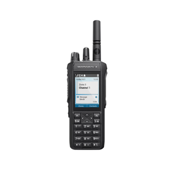 Radio Portátil Motorola R7 Enabled con pantalla y teclado Intrínsicamente Seguro